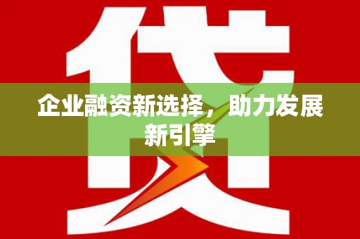 芷江企业融资新选择，助力发展新引擎