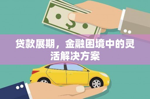 芷江贷款展期，金融困境中的灵活解决方案