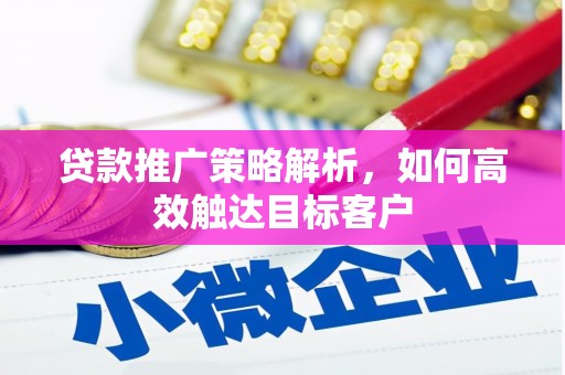 芷江贷款推广策略解析，如何高效触达目标客户