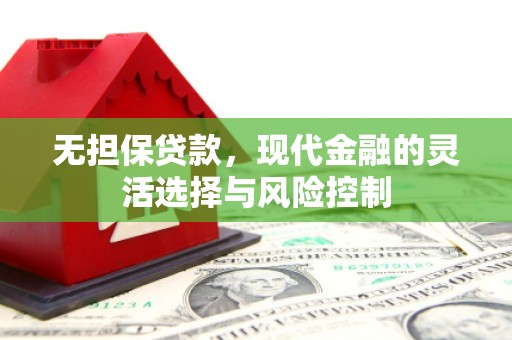 芷江无担保贷款，现代金融的灵活选择与风险控制