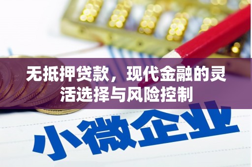 芷江无抵押贷款，现代金融的灵活选择与风险控制